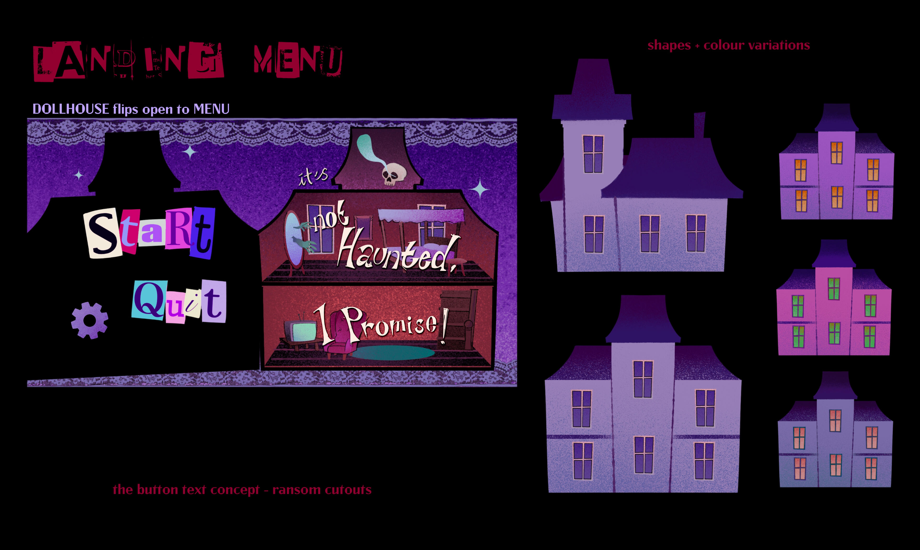 Landing menu development